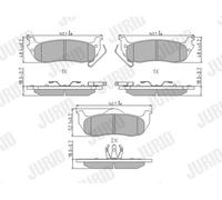 JURID 573319J Kit pastiglie freno, Freno a disco per INFINITI,JEEP,NISSAN