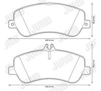 JURID 573321JC Kit pastiglie freno, Freno a disco per MERCEDES-BENZ