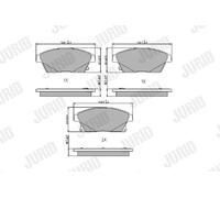 JURID 573325J Kit pastiglie freno, Freno a disco per CADILLAC,CHEVROLET,OPEL,VAU