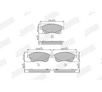 JURID 573332J Kit pastiglie freno, Freno a disco per CHEVROLET,OPEL,VAUXHALL