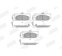 JURID 573340J Kit pastiglie freno, Freno a disco per BMW,JEEP