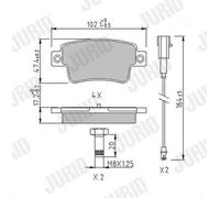 JURID 573345J Kit pastiglie freno, Freno a disco per ABARTH,FIAT