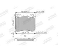 JURID 573351J Kit pastiglie freno, Freno a disco per BMW,ROLLS-ROYCE