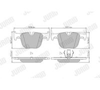 JURID 573354J Kit pastiglie freno, Freno a disco per BMW