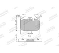 JURID 573355J Kit pastiglie freno, Freno a disco per BMW