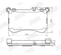 JURID 573356J Kit pastiglie freno, Freno a disco per MERCEDES-BENZ
