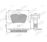 JURID 573370J Kit pastiglie freno, Freno a disco per INFINITI,MERCEDES-BENZ