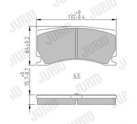 JURID 573372J Kit pastiglie freno, Freno a disco per JAGUAR,PEUGEOT