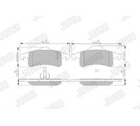 JURID 573374J Kit pastiglie freno, Freno a disco per JEEP
