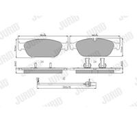JURID 573381J Kit pastiglie freno, Freno a disco per AUDI