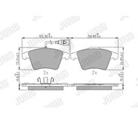 JURID 573391J Kit pastiglie freno, Freno a disco per VW
