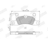 JURID 573395J Kit pastiglie freno, Freno a disco per PORSCHE,VW