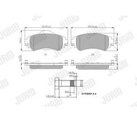 JURID 573399J Kit pastiglie freno, Freno a disco per CITROËN