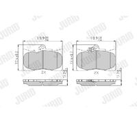 JURID 573413J Kit pastiglie freno, Freno a disco per LEXUS,TOYOTA