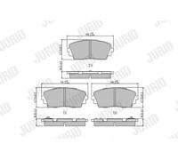 JURID 573420J Kit pastiglie freno, Freno a disco per KIA