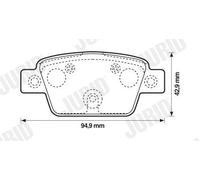 JURID 573421J Kit pastiglie freno, Freno a disco per CHRYSLER,FIAT,LANCIA
