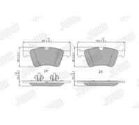 JURID 573424J Kit pastiglie freno, Freno a disco per MERCEDES-BENZ