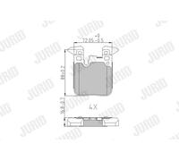 JURID 573429J Kit pastiglie freno, Freno a disco per BMW
