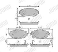 JURID 573440J Kit pastiglie freno, Freno a disco per TOYOTA