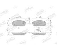 JURID 573441J Kit pastiglie freno, Freno a disco per DACIA,RENAULT