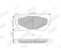 JURID 573444J Kit pastiglie freno, Freno a disco per MAZDA
