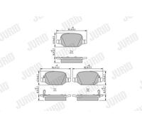 JURID 573445J Kit pastiglie freno, Freno a disco per FIAT