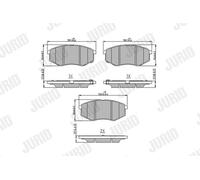 JURID 573454J Kit pastiglie freno, Freno a disco per HYUNDAI,KIA