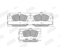 JURID 573459J Kit pastiglie freno, Freno a disco per JEEP,MERCEDES-BENZ