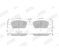 JURID 573460J Kit pastiglie freno, Freno a disco per FORD