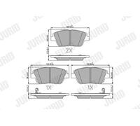 JURID 573462J Kit pastiglie freno, Freno a disco per KIA