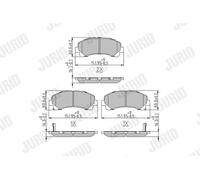 JURID 573467J Kit pastiglie freno, Freno a disco per CHEVROLET,ISUZU,LDV