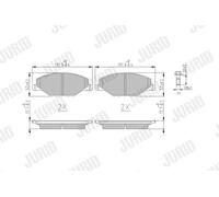 JURID 573601J Kit pastiglie freno, Freno a disco per SEAT,SKODA,VW