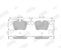 JURID 573609J Kit pastiglie freno, Freno a disco per MERCEDES-BENZ