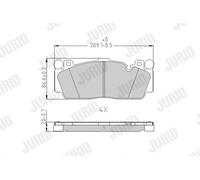 JURID 573617J Kit pastiglie freno, Freno a disco per BMW