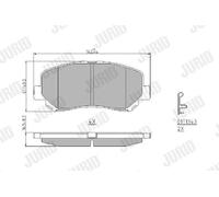 JURID 573619J Kit pastiglie freno, Freno a disco per MAZDA,SUZUKI