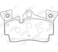 JURID 573638J Kit pastiglie freno, Freno a disco per AUDI,PORSCHE