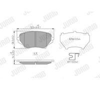 JURID 573639J Kit pastiglie freno, Freno a disco per MAZDA