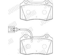 JURID 573641J Kit pastiglie freno, Freno a disco per JAGUAR,SEAT