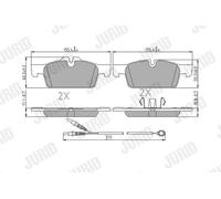 JURID 573647J Kit pastiglie freno, Freno a disco per PEUGEOT