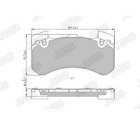 JURID 573649J Kit pastiglie freno, Freno a disco per AUDI,BENTLEY,DODGE