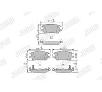 Jurid Kit pastiglie freni 573658J per Nissan e Renault