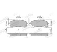 JURID 573661J Kit pastiglie freno, Freno a disco