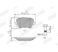JURID 573667J Kit pastiglie freni