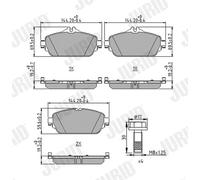 JURID 573671J Kit pastiglie freno, Freno a disco per MERCEDES-BENZ