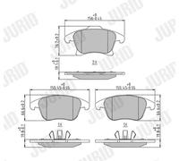 JURID 573674J Kit pastiglie freno, Freno a disco per FORD