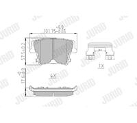 JURID 573684J Kit pastiglie freno, Freno a disco per CHRYSLER,LANCIA