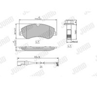JURID 573690J Kit pastiglie freno, Freno a disco per FORD