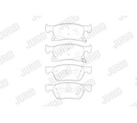 JURID 573701J KIT PASTIGLIE FRENO, FRENO A DISCO