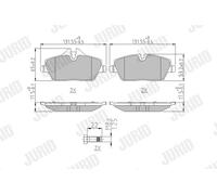 JURID 573733J Kit pastiglie freno, Freno a disco per BMW,MINI