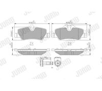JURID 573763J Kit pastiglie freno, Freno a disco per MINI